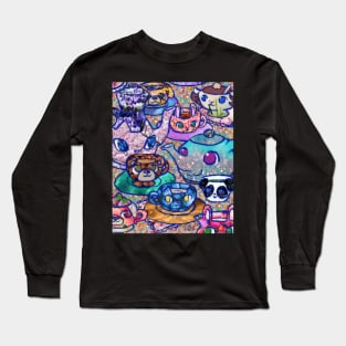 We're Just Teapots and Tea Cups - Cute Nature Photo Manipulation Collage Long Sleeve T-Shirt